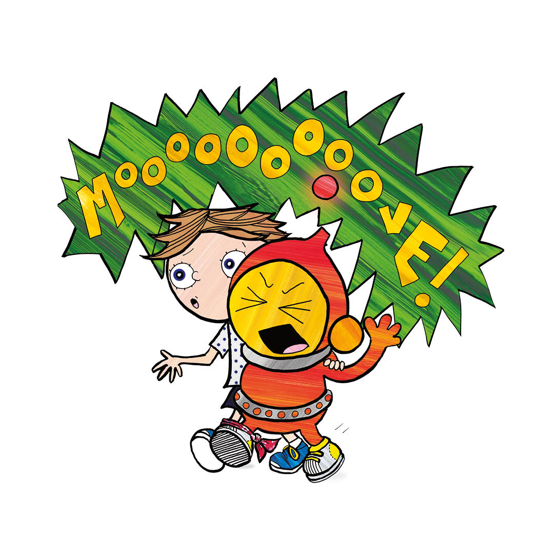 Ziggy shouting “moooove” as he and Frankie run the three-legged race